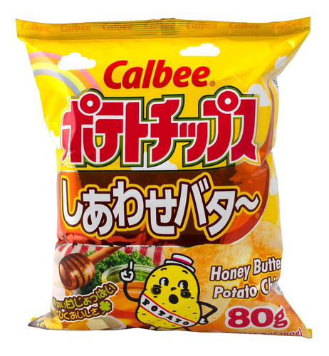 Botana Importada Papas Sabor Miel Y Mantequilla, Calbee, 80 