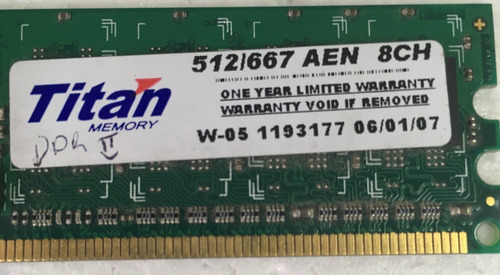 Memoria Ram Ddr2 512 Mb 533 - Titan