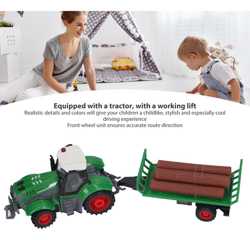 Tractor De Control Remoto Toy Rc Farm, Camión Con Transmisió