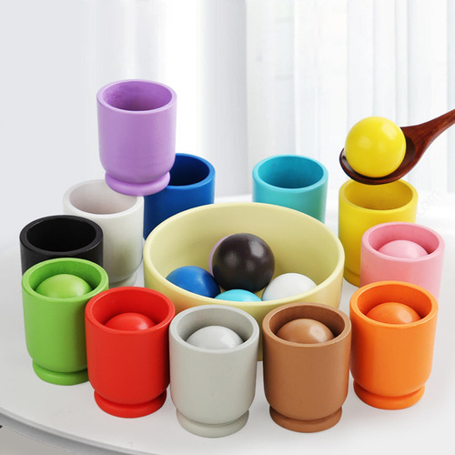 Bolas De En Vasos, Juguetes De Combinación De Colores,