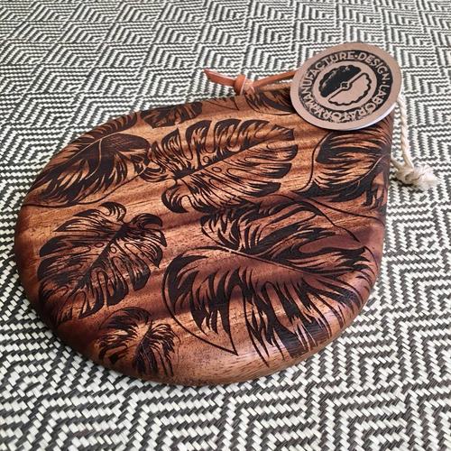 Imagen 6 de 7 de Tabla Para Carnes Y Quesos De Parota (forma Gota)