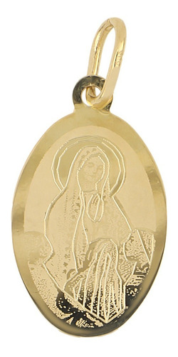 Medalla De Fátima En Oro 14k.