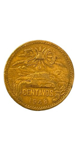 Moneda De 20 Centavos Mexicanos, Año 1946. (Usado)