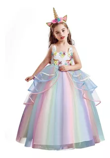 Vestido De Unicornio Para Niñas Disfraz De Princesa