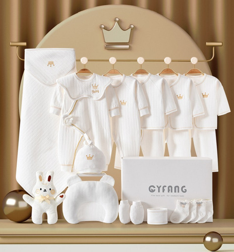 Set De Regalo De Bebé De Algodón Para Niñas De 0 A 6 Meses