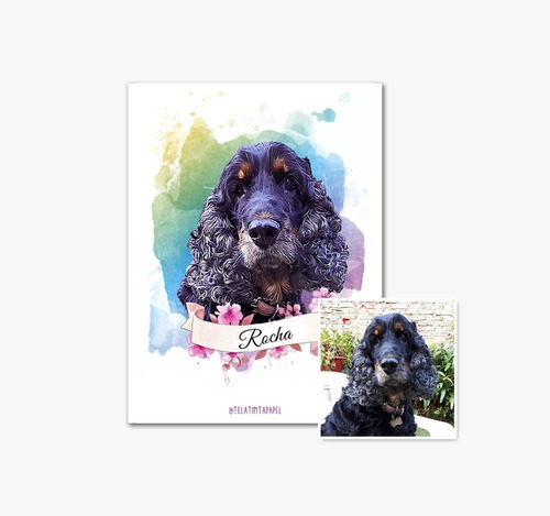Retrato Perro Gato Digital Personalizado De Raza Y Mestizo
