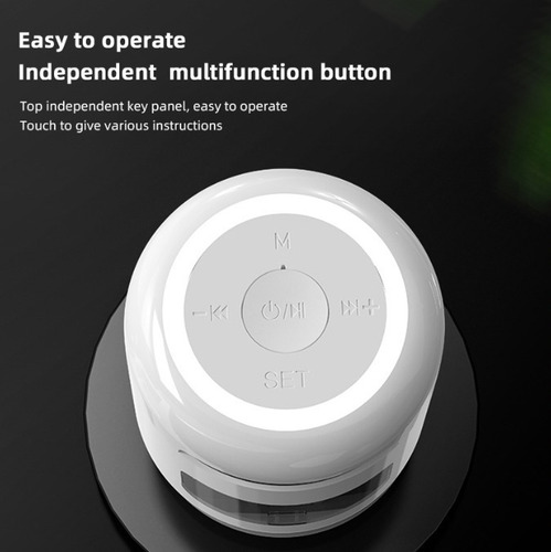 Reloj Despertador Con Bocina Subwoofer, Bluetooth, Fm, Tf