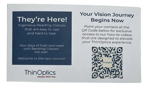 Marco Lente Sin Patillas Thinoptics Original Estuche En Caja Negro