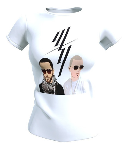 Polera Mujer Wisin Y Yandel, Reggaeton, Poliester