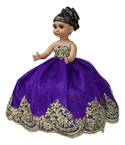 Muñeca Quinceañera Xv Morado Especial (Reacondicionado)