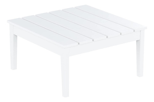 Mesa De Jardín Para Exteriores 32 Pulgadas Madera Blanco