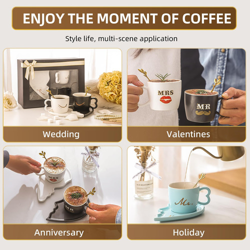 Conjunto De Canecas De Café Delarlochef, Canecas De Café Par