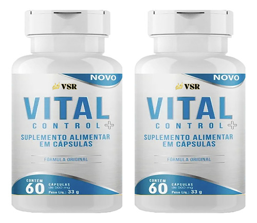 3 Vital Control Original 60 Capsulas Fórmula Inovadora Vital Sem Sabor
