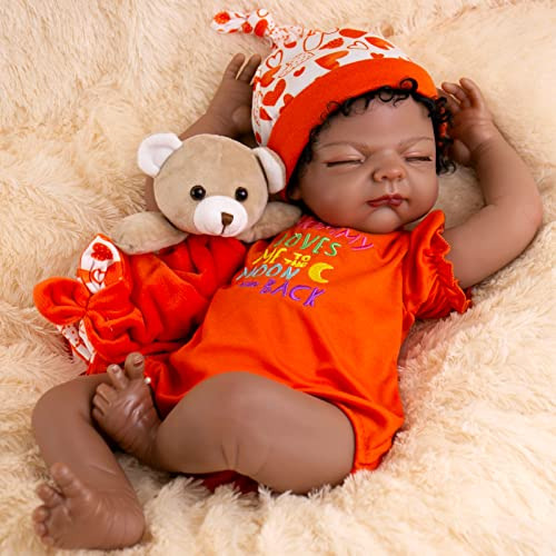 Aori Black Reborn Baby Doll 22 Inch African American 9ln9h