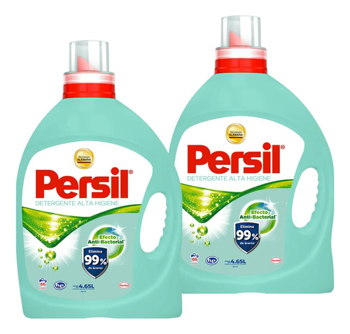 2 Pack Persil Detergente Liquido Ropa Higiene 4.65 Lt