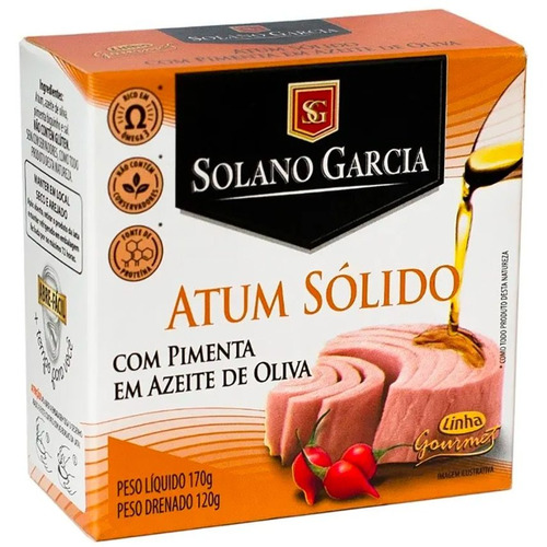 Atum Sólido com Pimenta em Azeite de Oliva Solano Garcia 170g