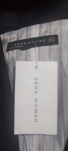 Blazer Zara Dama Color Negro Talle L - Xs - Ultimos