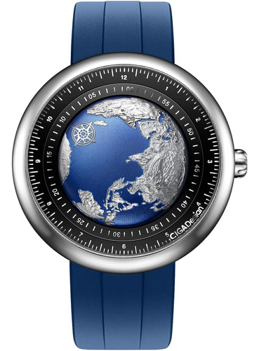 Reloj Mecánico Automático Blue Planet Serie U, Acero