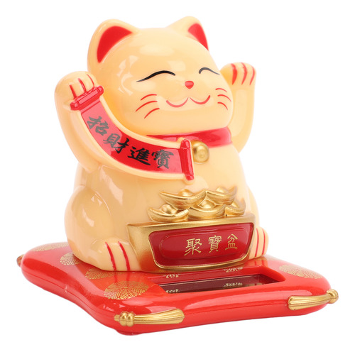 Brazo De Energía Solar Lucky Waving Cat Fortune Plastic