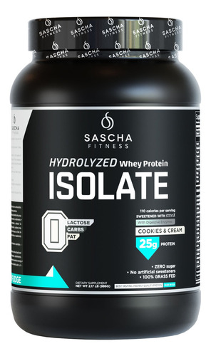Suplemento en polvo Sascha Fitness isolate Proteínas sabor cookies & cream x 986g