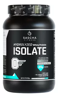 Suplemento en polvo Sascha Fitness Hydrolyzed Whey Protein Isolate proteínas sabor cookies & cream en pote de 986g