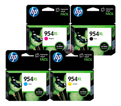 Pack 4 Tintas Hp 954xl Originales Alto Rendimiento