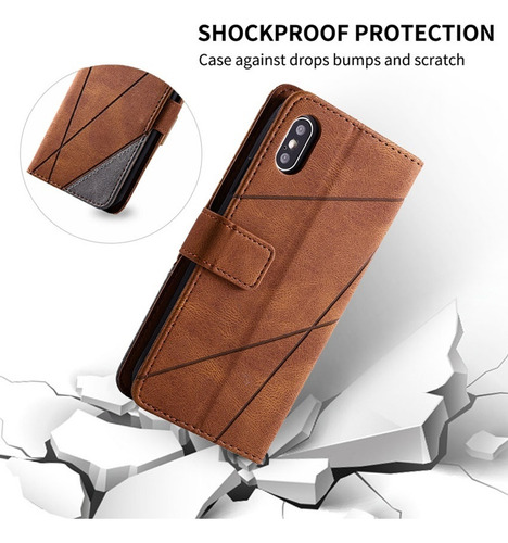 Funda Tipo Cartera Para Google Pixel Flip Funda Con Patrón De Cuadrícula Para Google Pixel 6 6a 7 7a 8 8a 9 9a Pro Xl 4g 5g