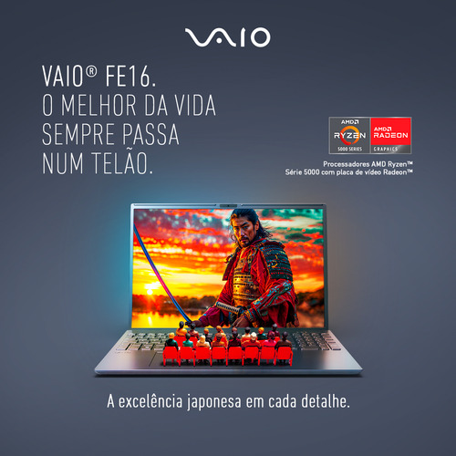 Notebook Vaio Fe 16 Amd Ryzen 5 Windows 11 Home 12gb 512gb