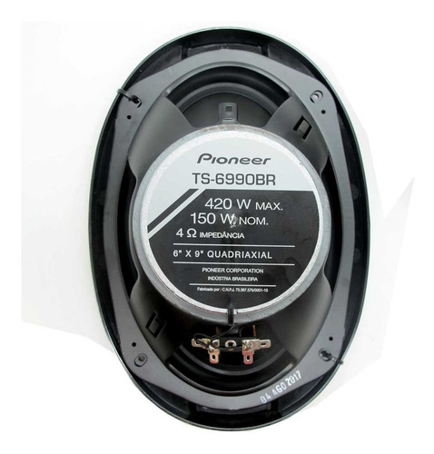 Imagem 4 de 5 de Alto Falante Quadriaxial 6x9 150w Rms 4ohm Ts-6990br Pioneer