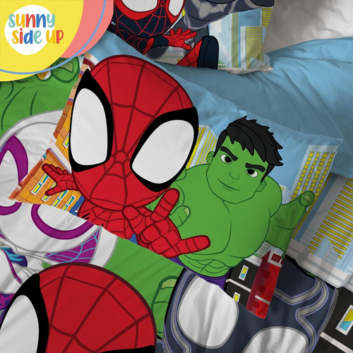 Juego De Sabanas Marvel Spidey Multicolor Estampado
