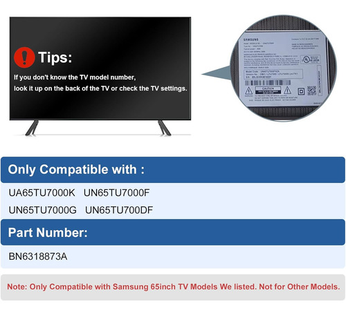 Patas De Tv Para Samsung Tv Legs, Solo Para Ua65tu7000k Un65