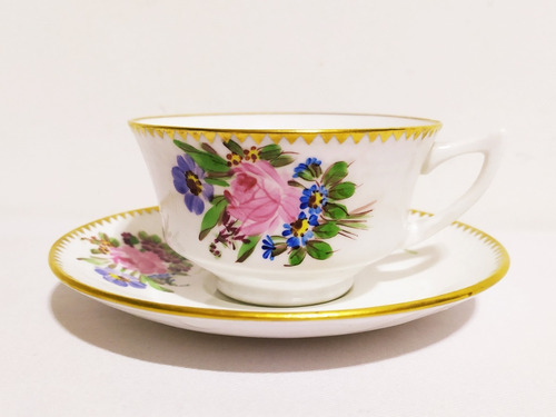 Taza Para Té De Porcelana Sueca Gustavsberg Pintada A Mano B