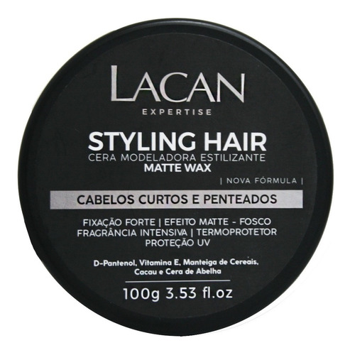 Lacan Styling Hair - Cera Modeladora Matte Wax 100g