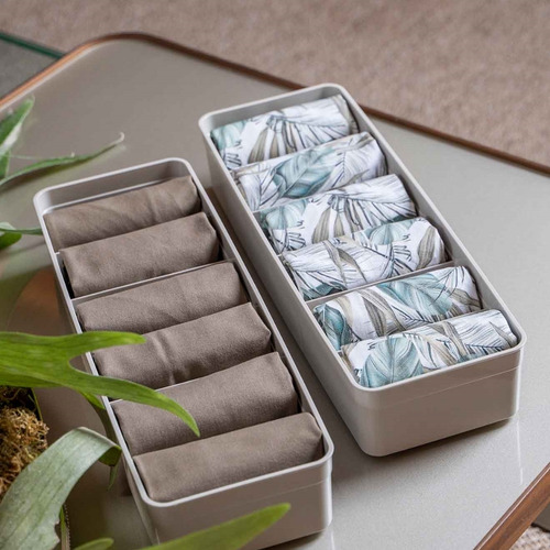 Organizador De Gaveta C/divisoria Modular Multiuso Paramount Cor Branco