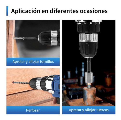 Taladro Inalámbrico Destornillador Atornillador Eléctrico V6 Color Azul Frecuencia 21v