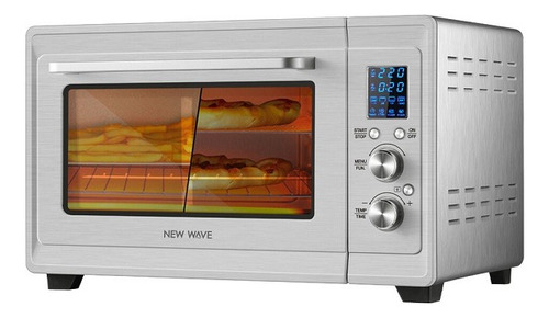 Freidora De Aire Y Horno Tostador New Wave 3143617 28 Lts Color Plateado