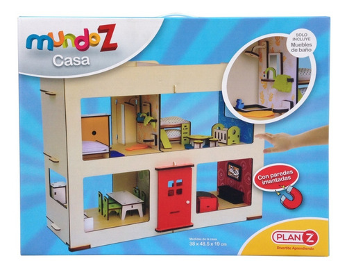 Imagen 6 de 10 de Casita Juguete Muñecas Infantil Madera Paredes Iman P Niños