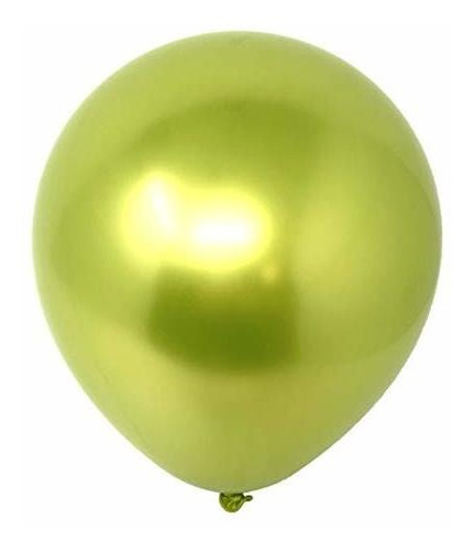 Allgala Globos De Látex Cromado Metálico Pesado De 12 Pulgad