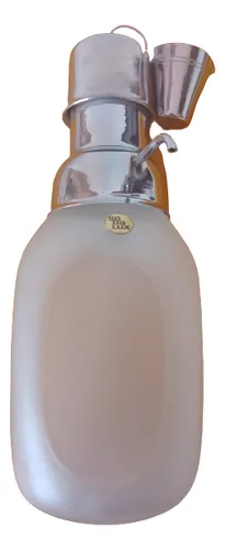 comprar Antigua Licorera Sodalux De Opalina Y Acero Con Bomba