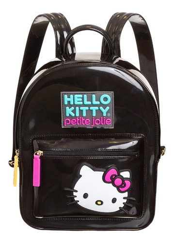 Mochila Infantil Menina Petite Jolie Hello Kitty Pj10712inh Cor Preto