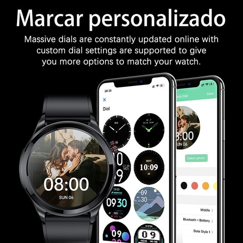 Reloj Inteligente Hombres Glucosa Ecg+ppg Llamada