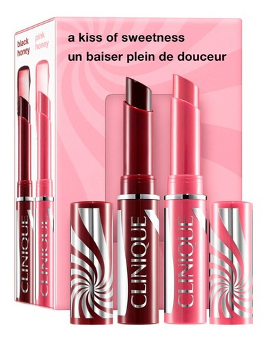Clinique A Kiss Of Sweetness Almost Lipstick Duo Acabado Gloss Color Rosa
