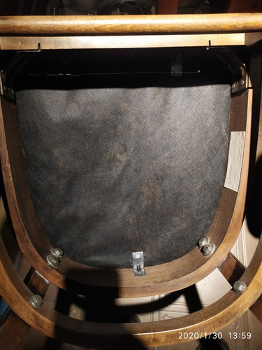 Silla Estilo Thonét Tipo Bar Con Asiento Tapizado