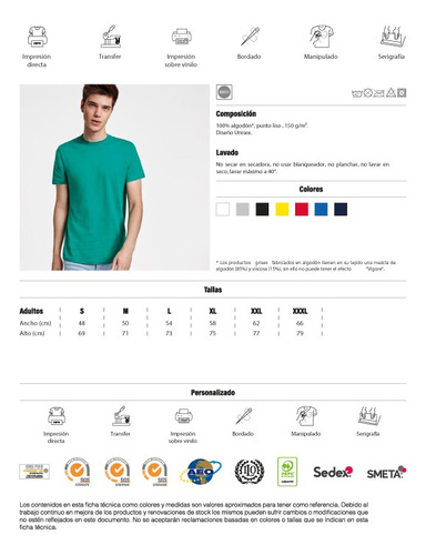 Polera Amarilla De Algodón Mayor Manga Corta Para Estampar