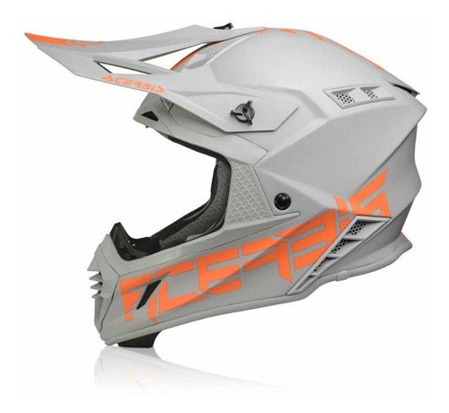 Casco Acerbis Cross X-track Vtr / Gris - Naranja