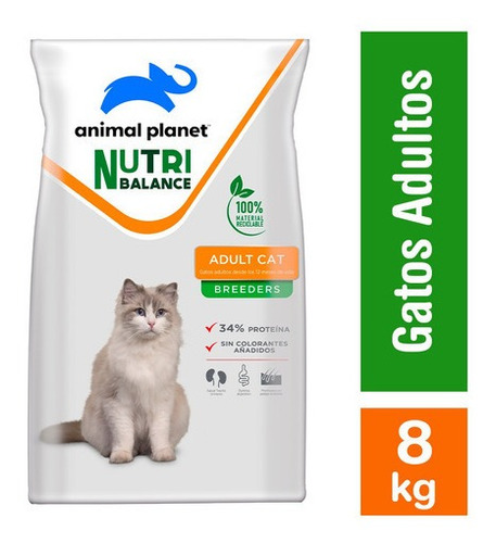 Animal  Planet Nutri Balance Alimento Gato Adulto 8 Kg