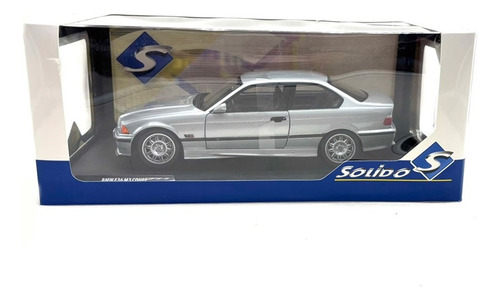 Miniatura Carro Bmw E36 M3 Coupé 1990 1:18 Solido Cinza