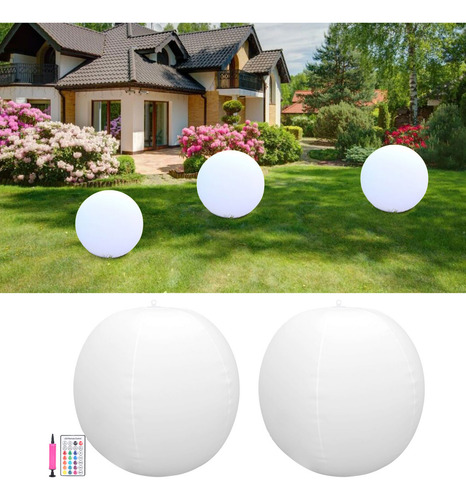Wcd Bola Solar Led Para Decoración Exterior, Piscina Que