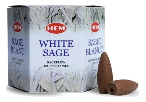 Cono Hem Reflujo Fragancia Salvia Blanca En Caja X 40 Unidades  115g