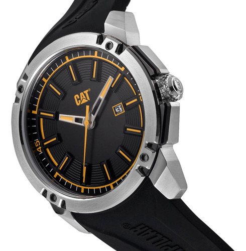 Reloj Caterpillar Hombre Elite Silicona Cromo Clásico